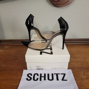 Black Patent PVC Heels by Schutz Size 10